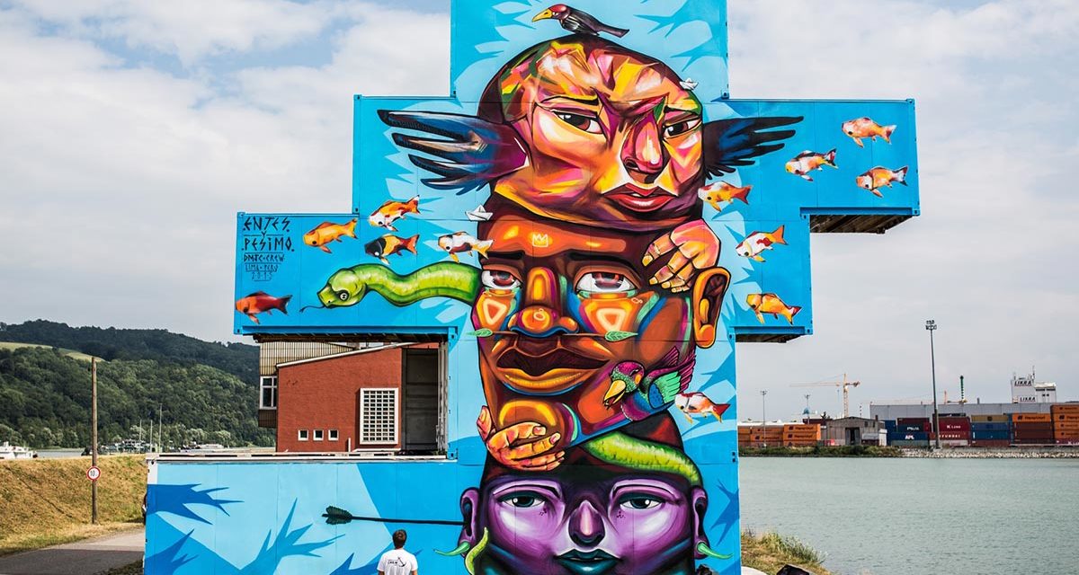 Open-Air-Galerie Mural Harbor: Graffiti-Kunst und Murals im Linzer Hafen