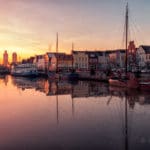 Die Nordsee-Hafenstadt Husum und die Husumer Bucht