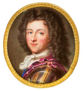 Jean Petitot II 1653 – 1702, François Louis de Bourbon, prince de Conti (1664–1709), mit brauner Perücke, in Brustharnisch mit weissem Jabot, um 1700 Kunst Museum Winterthur, Dauerleihgabe der Kunstsammlung der Stadt Winterthur, Schenkung Emil S. Kern, 2019