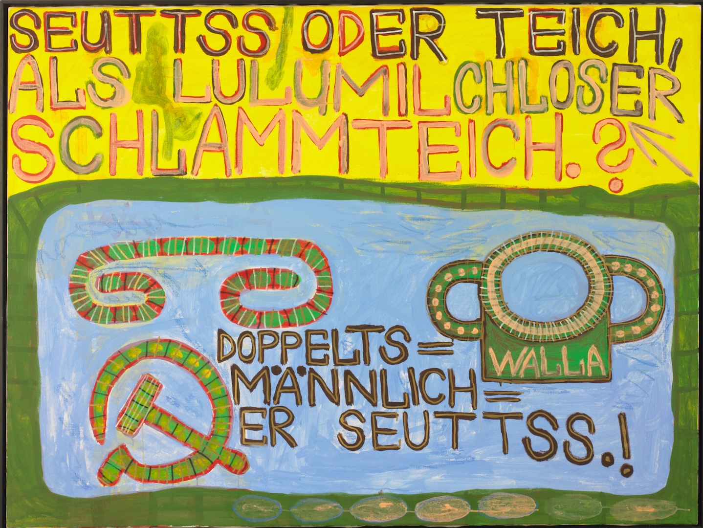 August Walla: SEUTTS ODER TEICH (1990)Art Brut KG, Werk und Foto: Art Brut KG