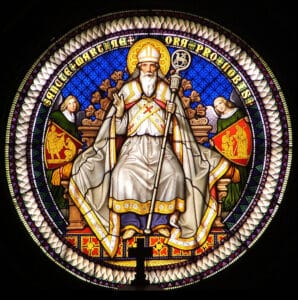 Glasfenster mit dem Heiligen Martin