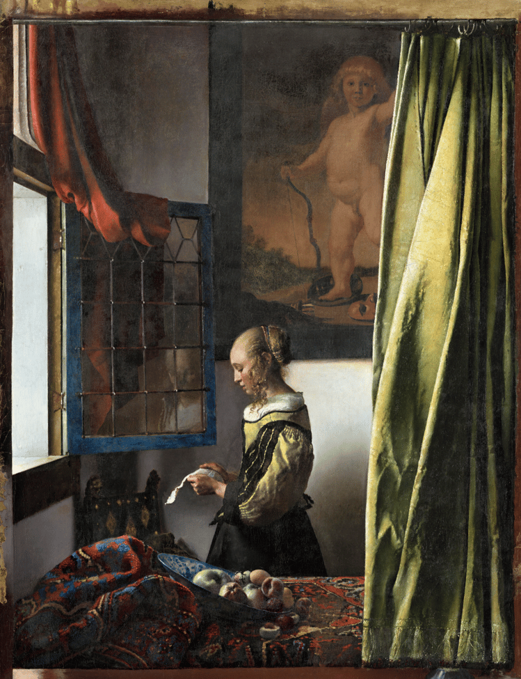 Mädchen, das am offenen Fenster einen Brief liest, Johannes Vermeer, 1657-58, Öl auf Leinwand © Gemäldegalerie Alte Meister, Dresden