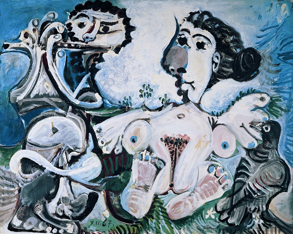 Pablo Picasso | Nackte Frau mit Vogel und Flötenspieler, 1967 | ALBERTINA, Wien - Sammlung Batliner © Succession Picasso/ Bildrecht, Wien 2023