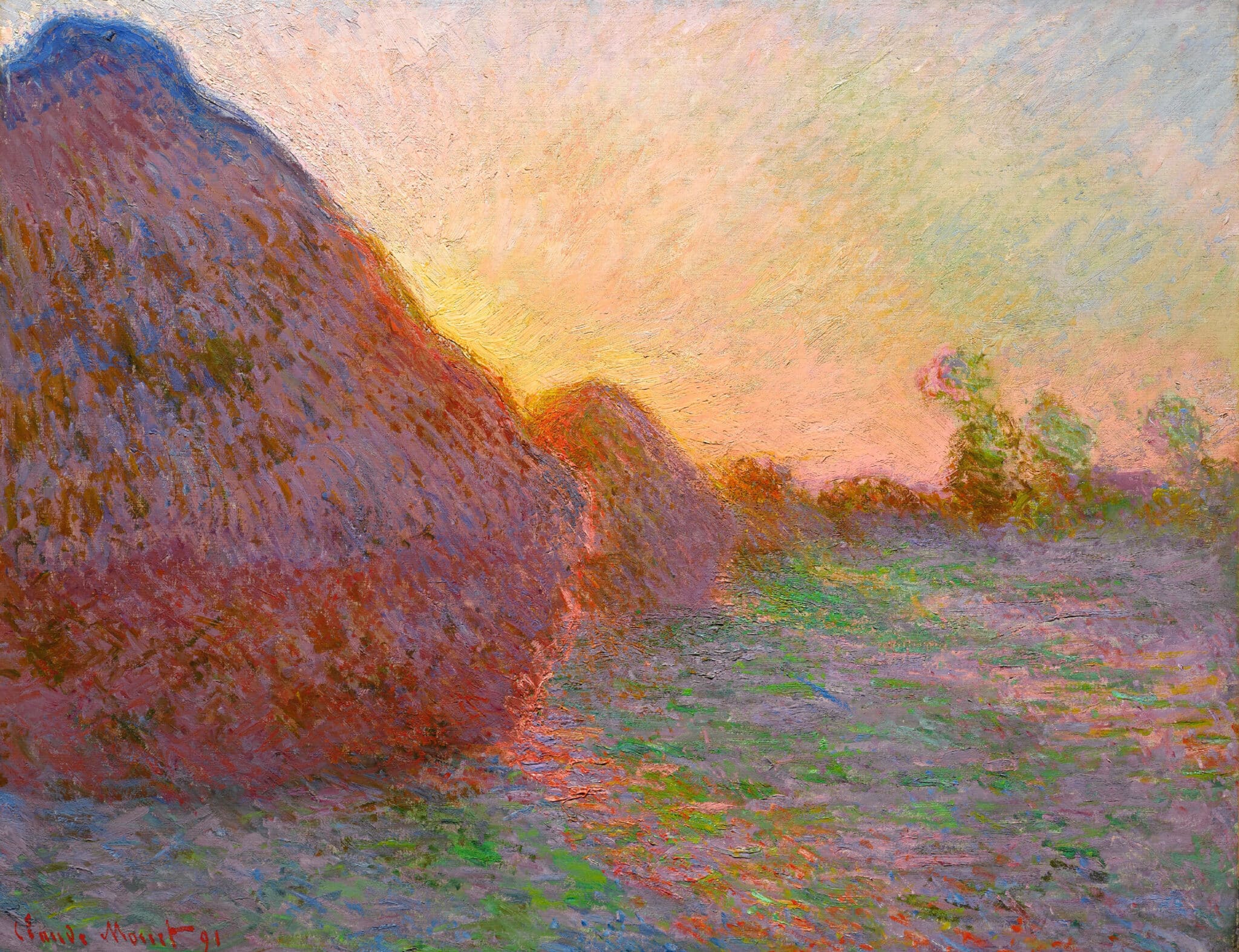 Claude Monet. Getreideschober, 1890. Öl auf Leinwand, 73 x 92,5 cm. Sammlung Hasso Plattner