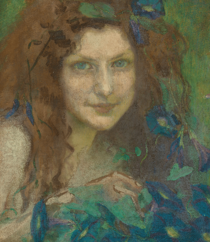 Julie Wolfthorn, Das Mädchen mit den blaugrünen Augen (Waldhexe), um 1899.© The Jack Daulton Collection, Los Altos Hills CA USA, Don Tuttle