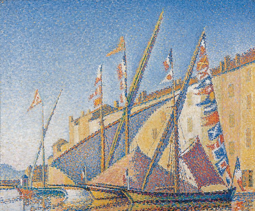 Paul Signac, "Segelboote im Hafen von St. Tropez" © Von Der Heydt-Museum Wuppertal