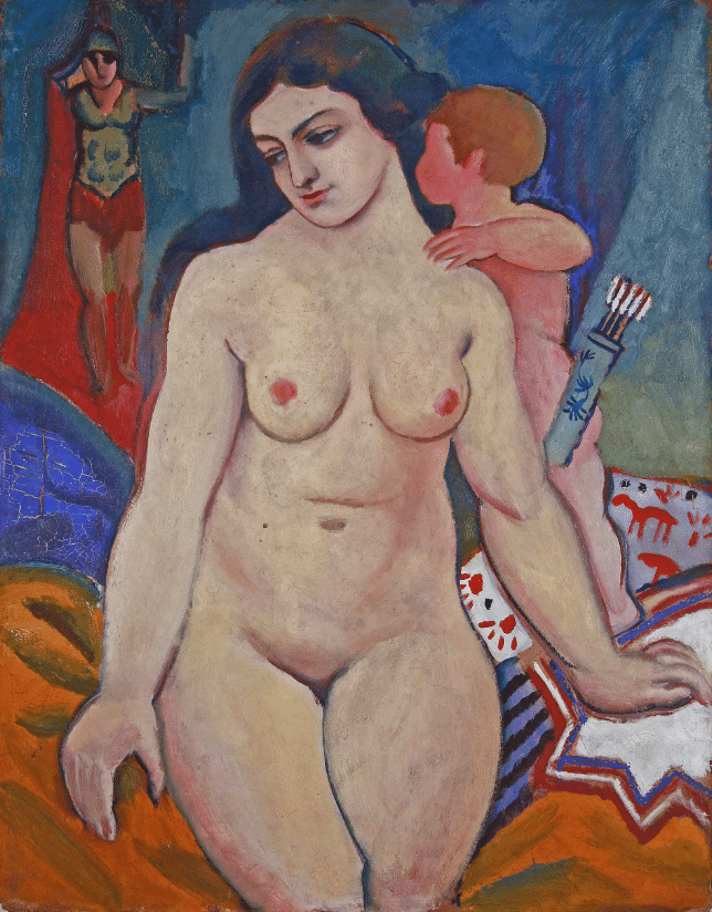 August Macke, Venus mit Amor, 1913, Dauerleihgabe aus Privatbesitz seit 1990, Foto: David Ertl, Kunstmuseum Bonn