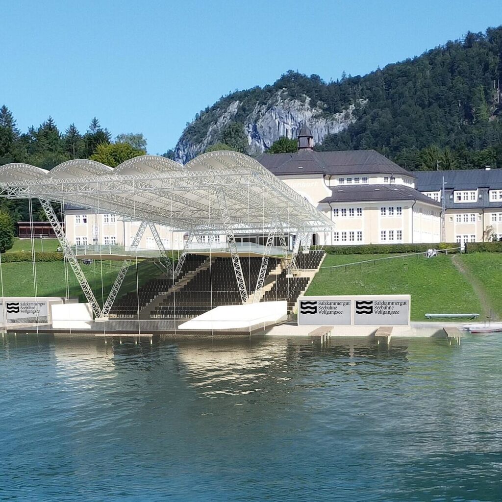 Die künftige Seebühne am Wolfgangsee. Sie kann nicht nur am Ufer von St. Gilgen aufgebaut werden. Bild: Eduard Neversal 