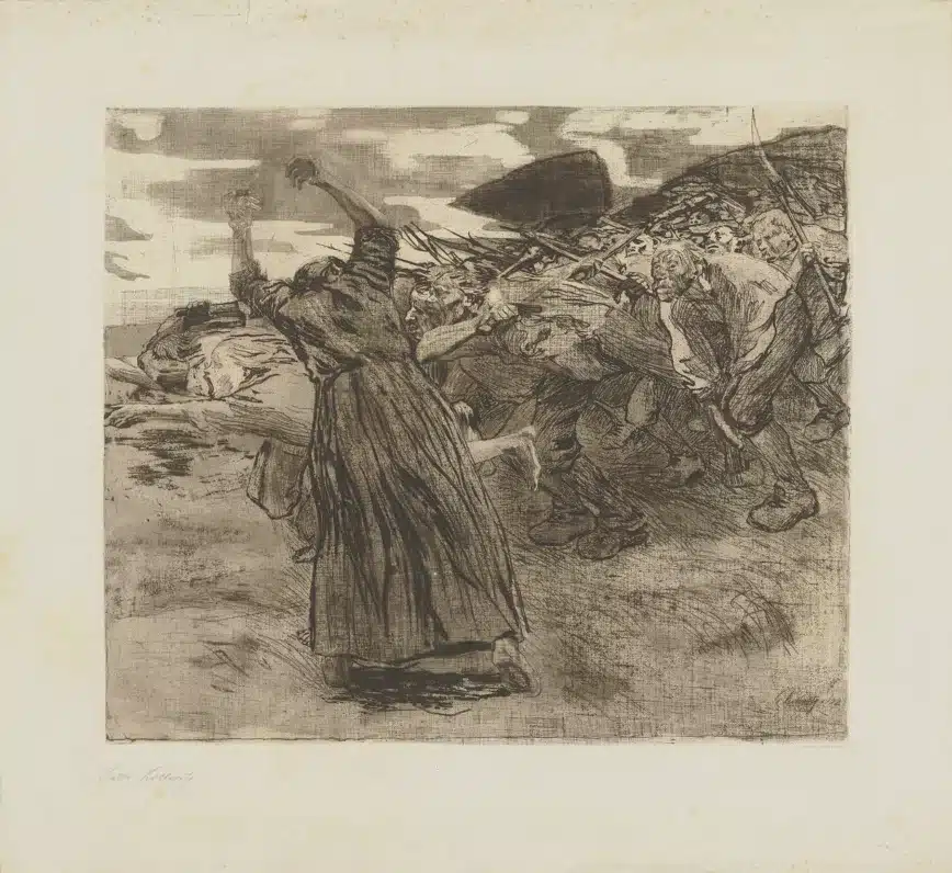Käthe Kollwitz (1867–1945)Losbruch, Blatt 5 aus dem Zuyklus „Bauernkrieg“, 1902/03 © Städel Museum, Frankfurt am Main 
