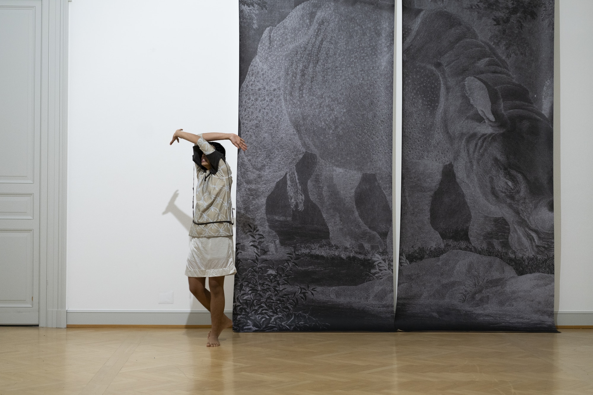 Juliette Uzor, (ah ah ah), Manor Kunstpreis St.Gallen 2023, Performance und Installationsansicht Kunstmuseum St.Gallen, Foto: Brigham Baker