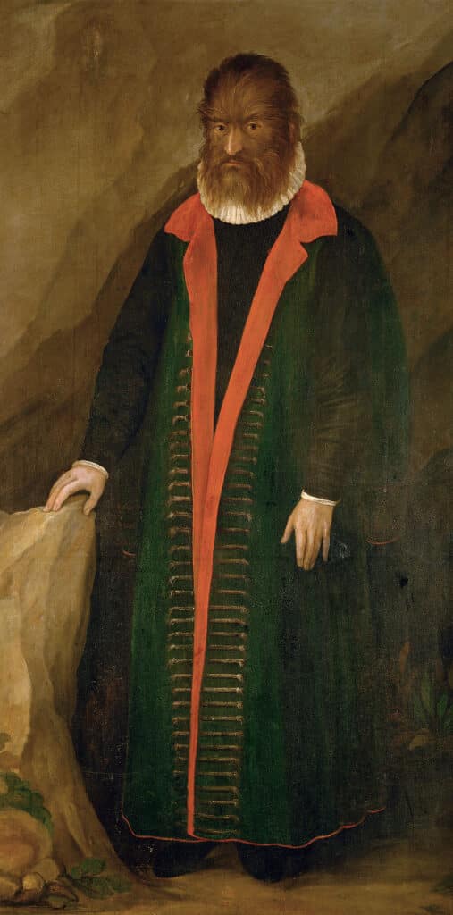 Haarmensch, Petrus Gonsalvus (Geboren 1556), Unbekannter Maler, um 1580, Öl auf Leinwand © KHM-Museumsverband