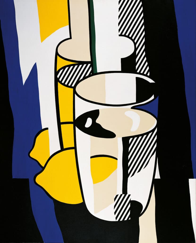 Roy Lichtenstein | Glass and Lemon before a Mirror, 1974, Öl und Magna auf Leinwand, ALBERTINA, Wien - Sammlung Batliner © Estate of Roy Lichtenstein/Bildrecht, Wien 2024