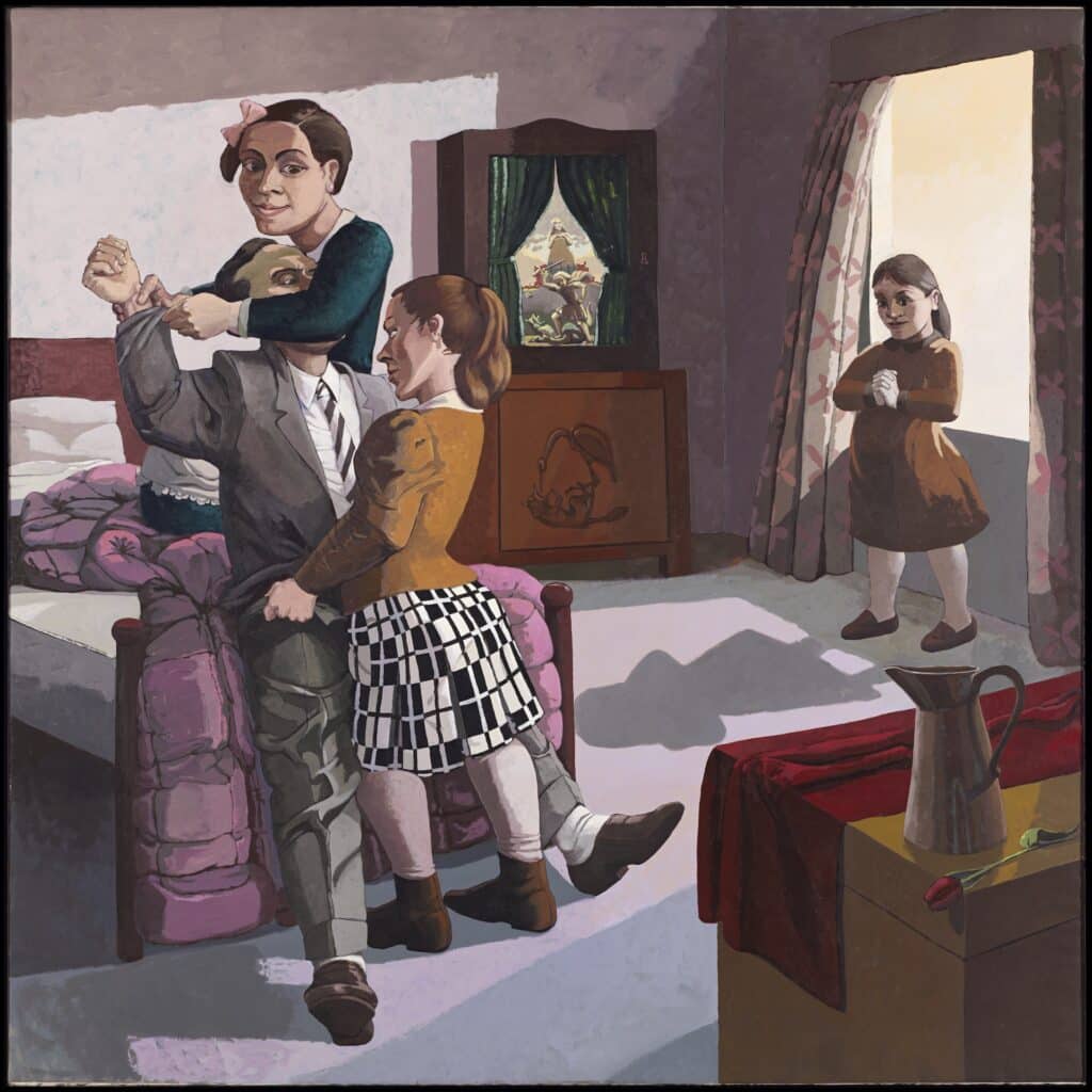 Paula Rego, The Family, 1988, Acrylic on Paper on Canvas © Private Collection, courtesy of Eykyn Maclean