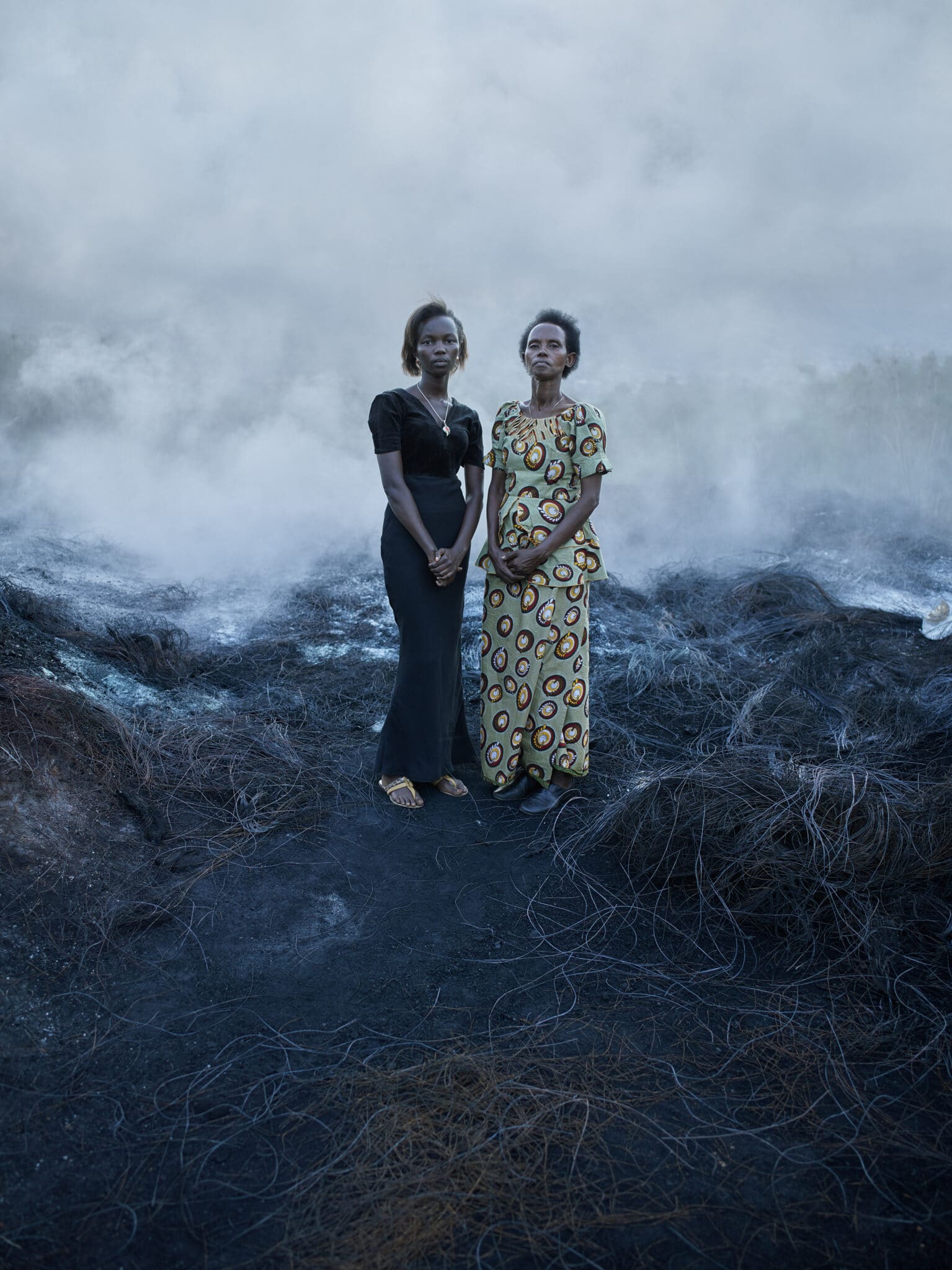 Godelieve A. with her daughter Clementine, Kigali, 2017 C-Print on Kodak Endura Paper 160 ×122 cm © Olaf Heine/ VG Bild-Kunst, Bonn 2024 