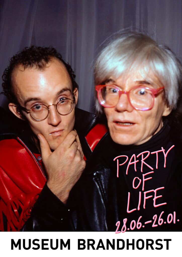 Key Visual „Andy Warhol & Keith Haring.Party of Life”, Museum Brandhorst, © Design: Parat.cc