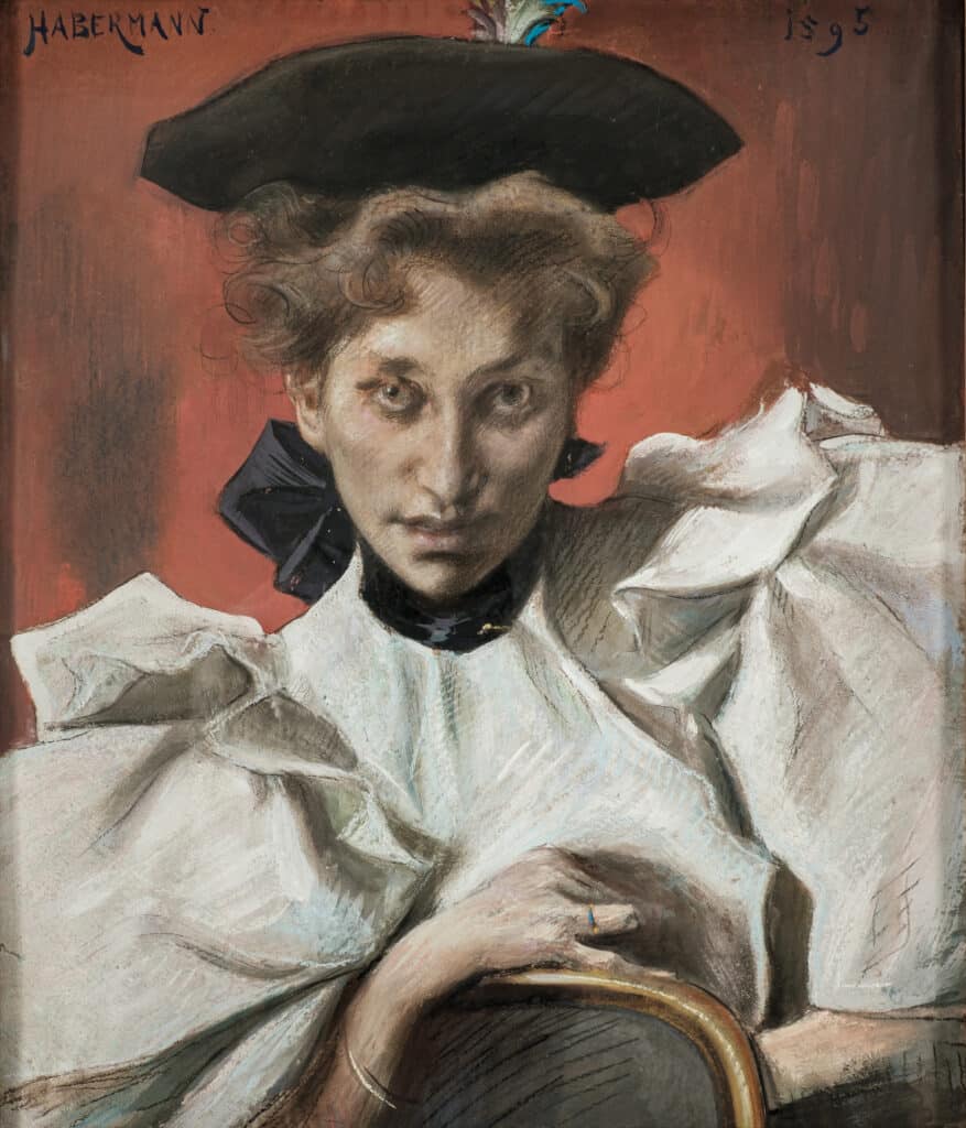 Porträt Margarethe Born, Hugo von Habermann, 1895, Foto: Franz Kimmel / Jüdisches Museum München