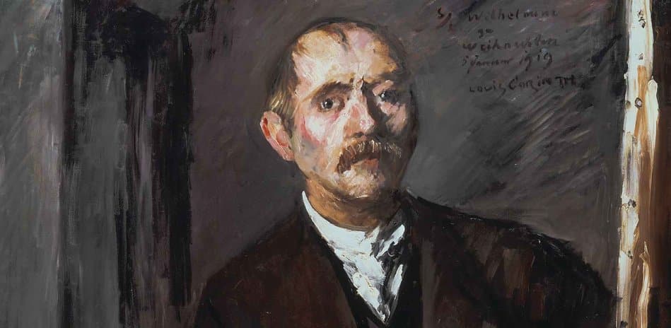 Lovis Corinth, Selbstbildnis vor der Staffelei, Detail, 1919, Öl auf Leinwand © Staatliche Museen zu Berlin, Nationalgalerie, 1976 erworben durch das Land Berlin / Jörg P. Anders