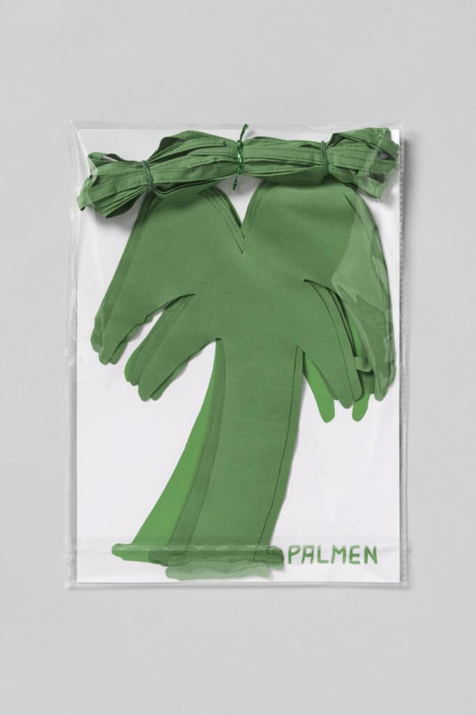 Cosima von Bonin: 7000 Palmen, 2025, (Kunstwerk zum Mitnehmen / Artwork to take home)Foto / Photo: Nicolas Wefers © Cosima von Bonin, documenta und Museum Fridericianum gGmbH