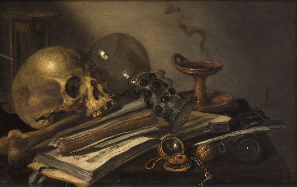 Pieter Claesz (1597/98–1660), Vanitas-Stillleben, 1656, Öl auf Holz, Kunsthistorisches Museum, Wien, Gemäldegalerie © KHM-Museumsverband