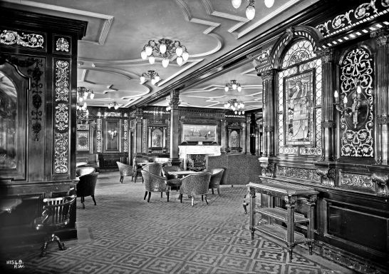 Luxus in der Ersten Klasse. Der Rauchsalon © Robert Welch, Gemeinfrei via Wikimedia Commons