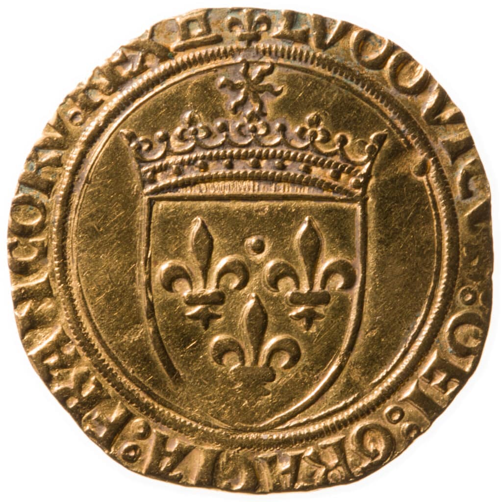 Königreich Frankreich, Ludwig XII., Écu d’or au soleil, 1498/1515, Tours. Museum zu Allerheiligen Schaffhausen, Depositum des Kantons Schaffhausen, NF14011, Foto: Adrian Bringolf.