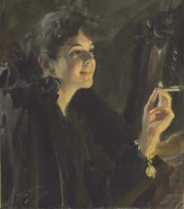Anders Zorn, Frau mit Zigarette, 1892 © Foto: Christie's Images / Bridgeman Images