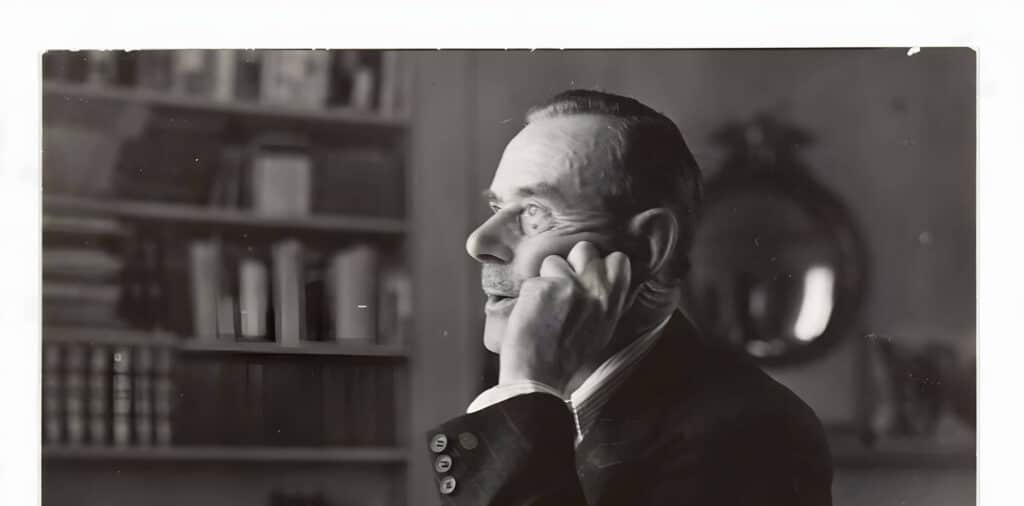 Thomas Mann am Schreibtisch, ETH Bibliothek Zürich, Thomas-Mann-Archiv, Foto unbekannt