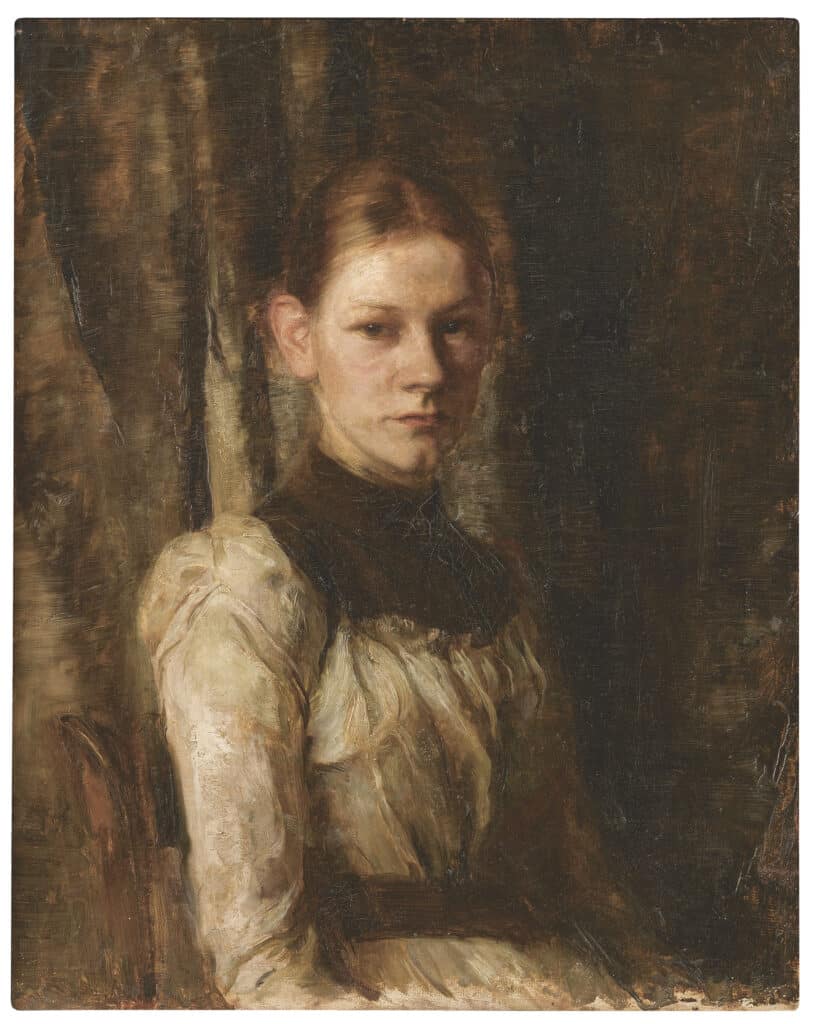 Käthe Schmidt (Kollwitz), Portrait of Else Rupp, around 1890, oil on canvas, on permanent loan from the Rautenberg estate in the Käthe Kollwitz Museum Cologne
