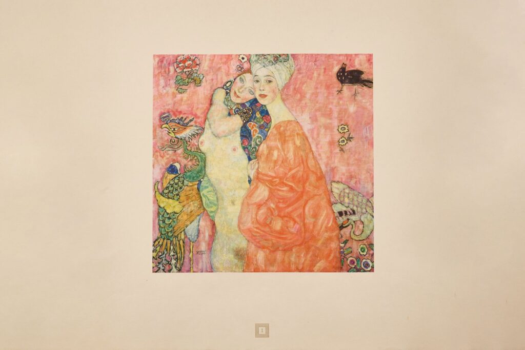 Gustav Klimt, Freundinnen II, 1916/17, Farblichtdruck aus der Mappe Gustav Klimt, eine Nachlese, hrsg. Max Eisler, Druck und Verlag der österreichischen Staatsdruckerei, Wien, 1031 © Klimt-Fondation,  Wien