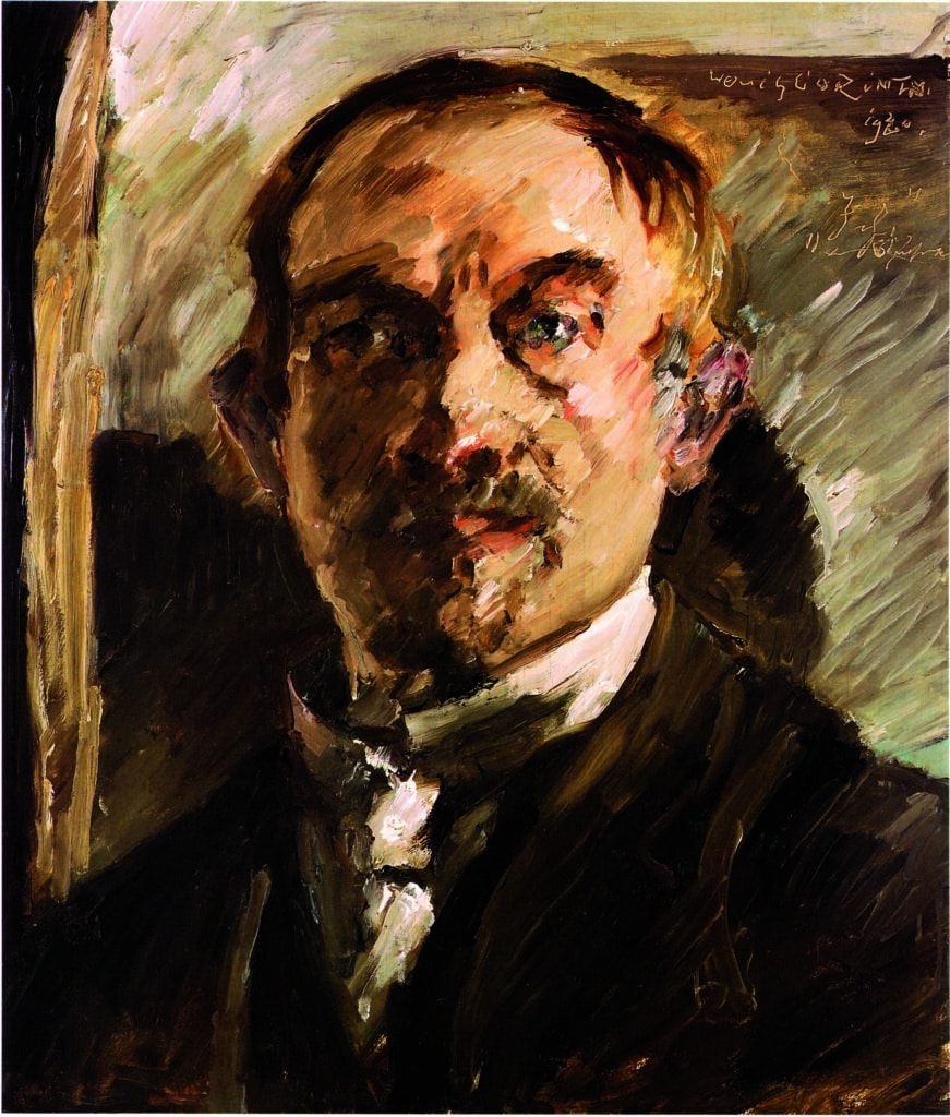 Lovis Corinth, Selbstbildnis, 1920, Öl auf Holz, Kunstforum Ostdeutsche Galerie / Leihgabe der Bundesrepublik Deutschland, Foto: Wolfram Schmidt Fotografie