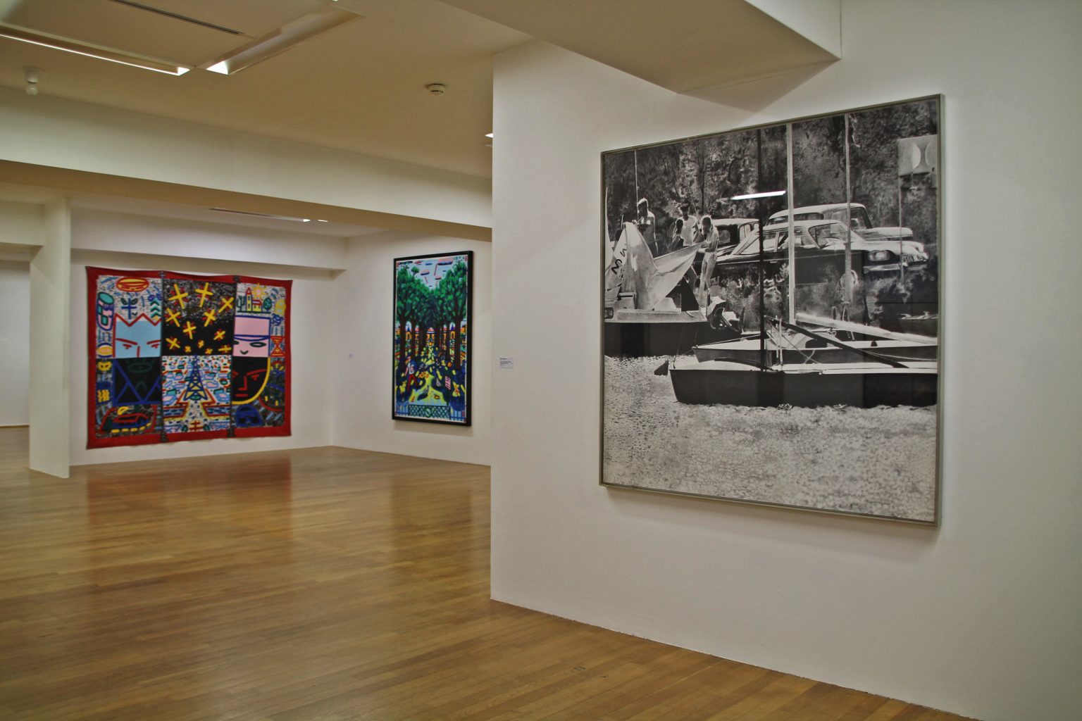 Collection Ludwig Museum Koblenz. Artworks François Boisrond (Untitled, 1985; L'allée ombrée, 1988), Gérard Gasiorowski (Nature Ensemble (...), 1968). Photo Ludwig Museum Koblenz 2020, VG BildKunst Bonn 2020