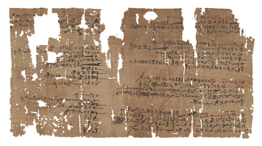 Griechisch-demotischer Ehevertrag, D 10099b – Demotisch, Griechisch – Soknopaiu Nesos, 8. März 142 v. Chr. – Papyrus © Österreichische Nationalbibliothek