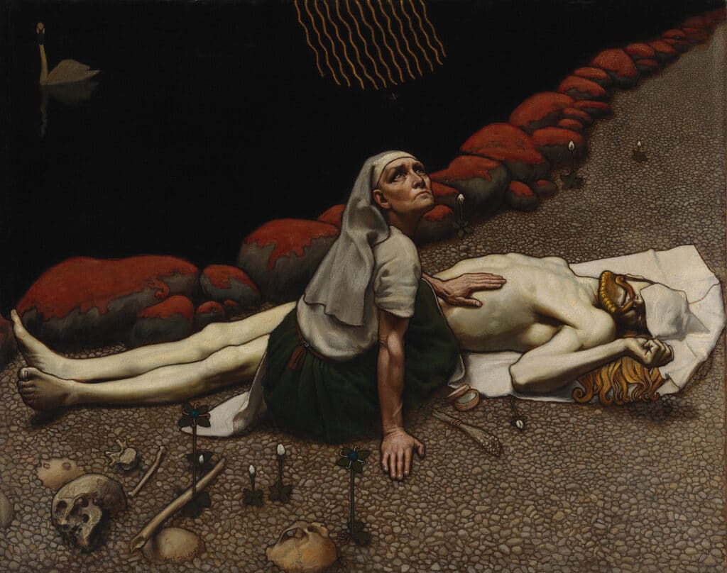 Akseli Gallen-Kallela Lemminkäinen's Mother, 1897 Tempera on canvas, Finnish National Gallery / Ateneum Art Museum, Antell Collections, Helsinki © Photo: Finnish National Gallery / Hannu Pakarinen