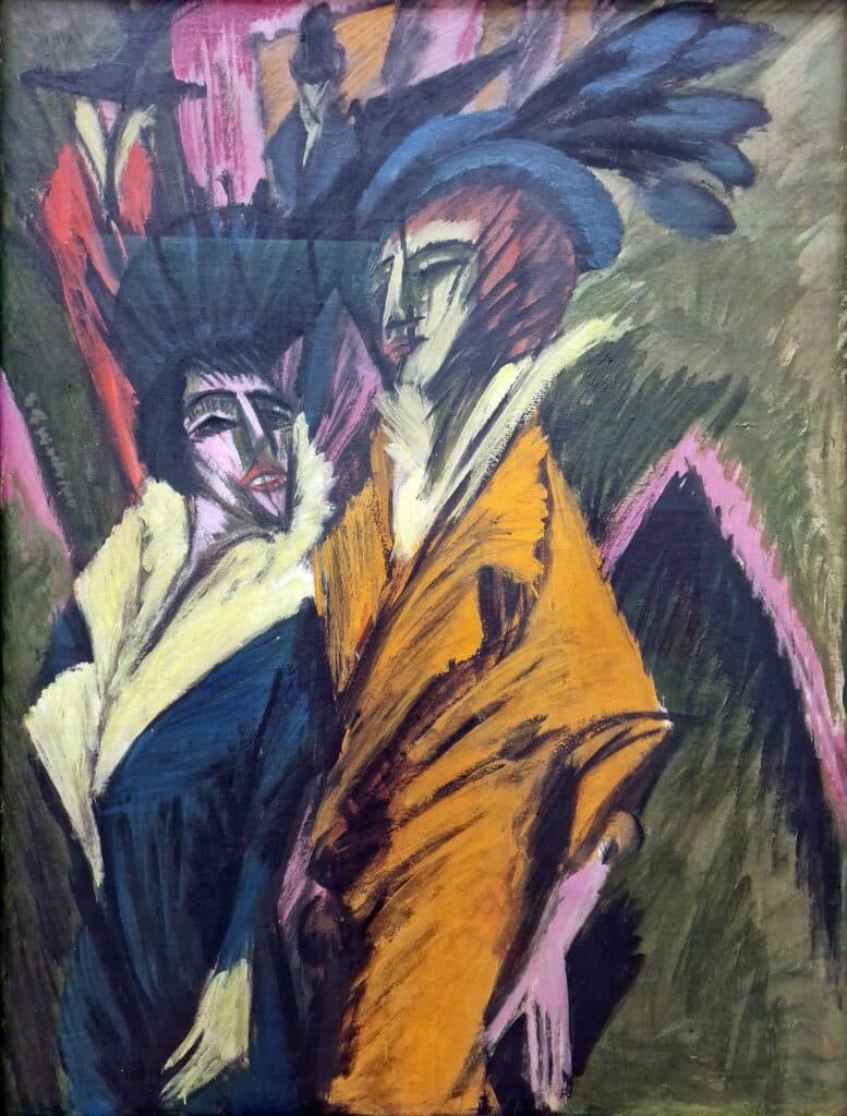 Ernst Ludwig Kirchner (1880-1938), Two Women on the Street, 1914, oil on canvas, Kunstsammlung Nordrhein-Westfalen, Düsseldorf, Photo: bpk / Kunstsammlung Nordrhein-Westfalen, Düsseldorf / Achim Kukulies