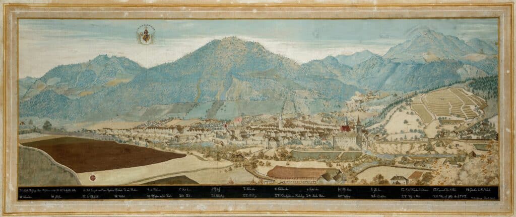 Waidhofen an der Ybbs, gouache on paper, mounted on canvas, Freising, Diözesanmuseum Freising © Diözesanmuseum Freising, photo Walter Bayer