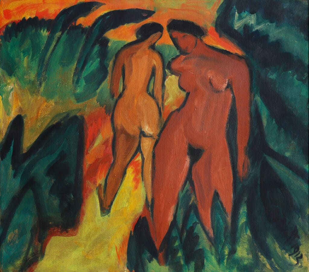 Karl Schmidt-Rottluff, Two Nudes in the Green, 1913, Ravensburg Art Museum, on permanent loan from a private collection in southern Germany
