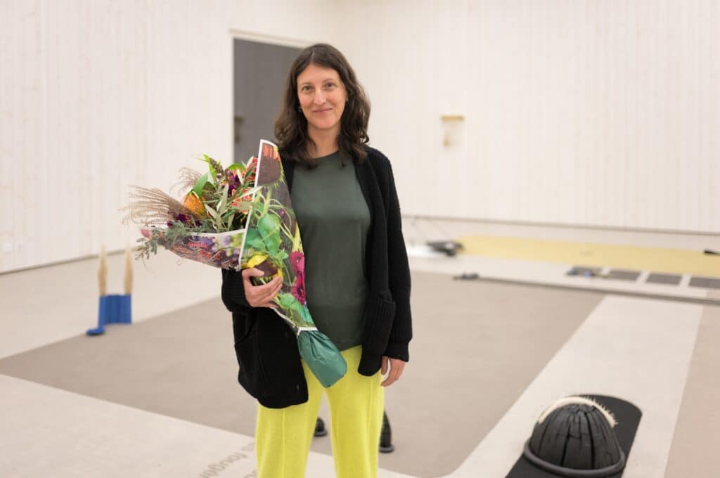Maude Léonard-Contant at the vernissage of her exhibition, photo: Christian Hartmann