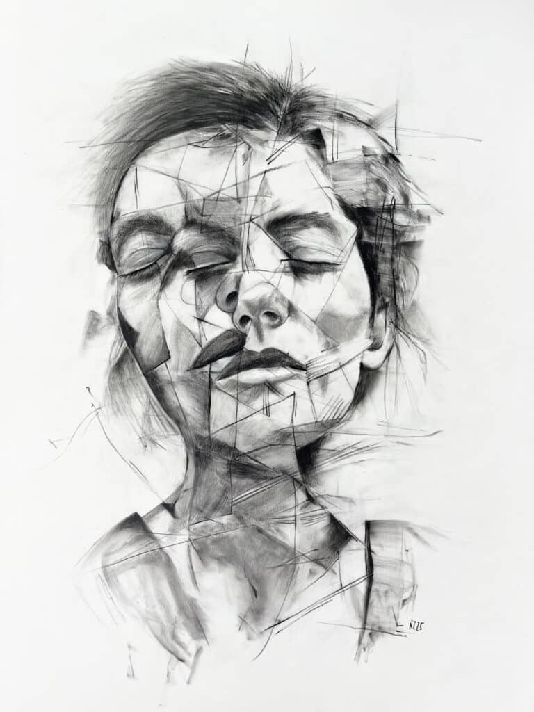 Nae Zerka, Die stille Ahnung vom Verschwinden, 2025, Softpastel, Giclee Print auf Fine-Art-Paper © Galerie „schäfer+schlehwein”, 2025