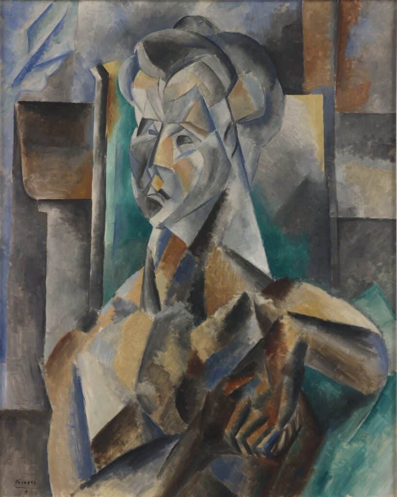 Pablo Picasso (1881-1973), Femme en vert, 1909, oil on canvas, Collection Van Abbemuseum, Eindhoven, photo: Peter Cox, Eindhoven, © Succession Picasso / 2025, ProLitteris, Zurich 