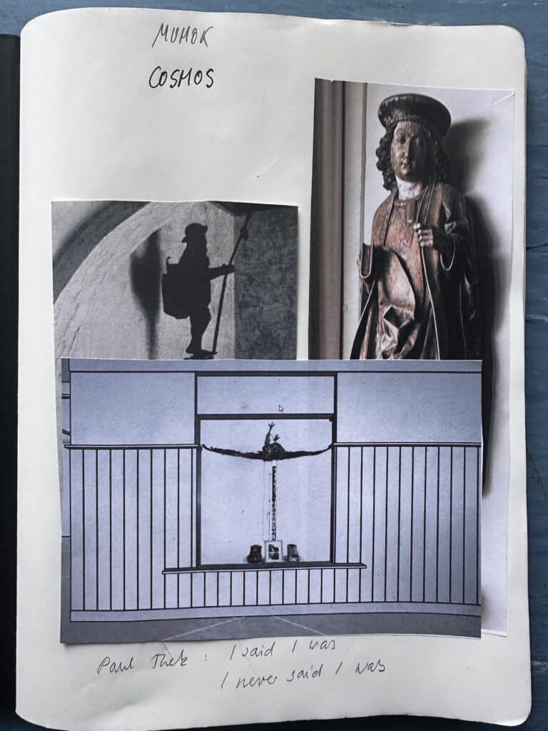 Anna ViebrockSeite aus dem Notizbuch zur Ausstellung Terminal Piece, 2025, Foto: Anna Viebrock