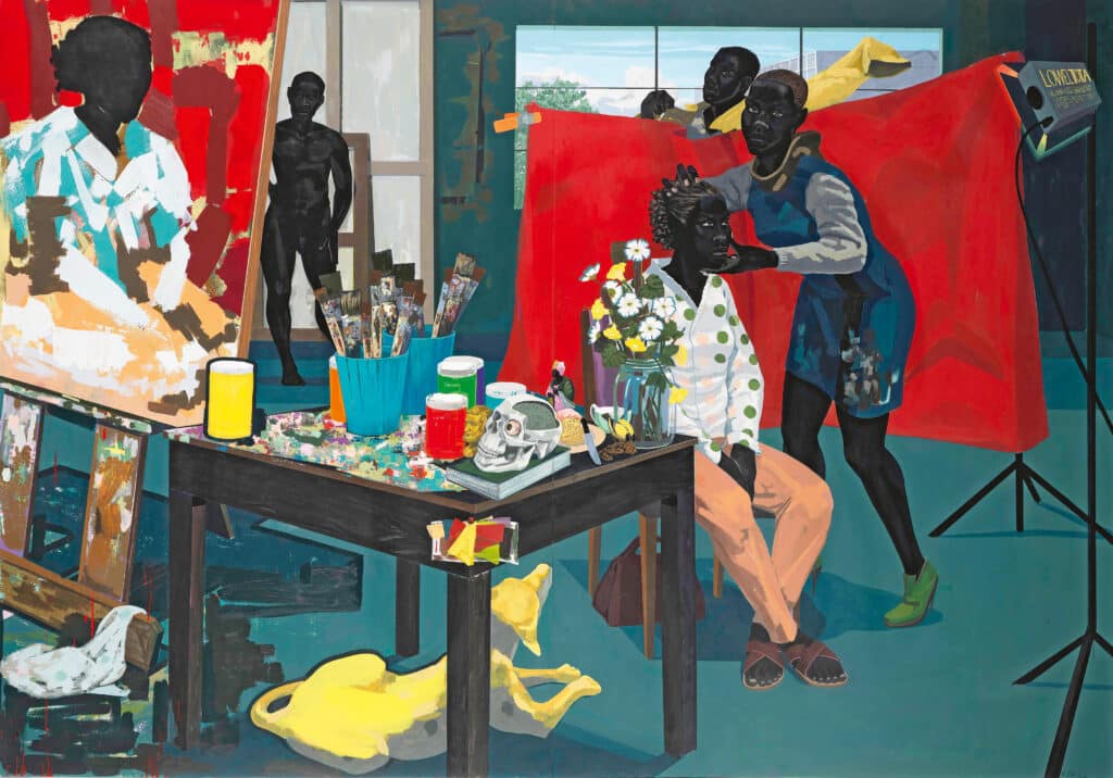 Kerry James Marshall, Untitled (Studio), 2014, The Metropolitan Museum of Art, New York. Purchase, The Jacques and Natasha Gelman Foundation Gift, Acquisitions Fund and The Metropolitan Museum of Art Multicultural Audience Development Initiative Gift, 2015 © Kerry James Marshall. Photo by Matthew Hollow. Image courtesy the artist and David Zwirner, London
