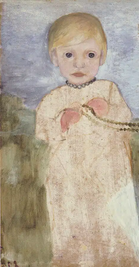Paula Modersohn-Becker, Kind mit Perlenkette (Mieke Vogeler), 1902