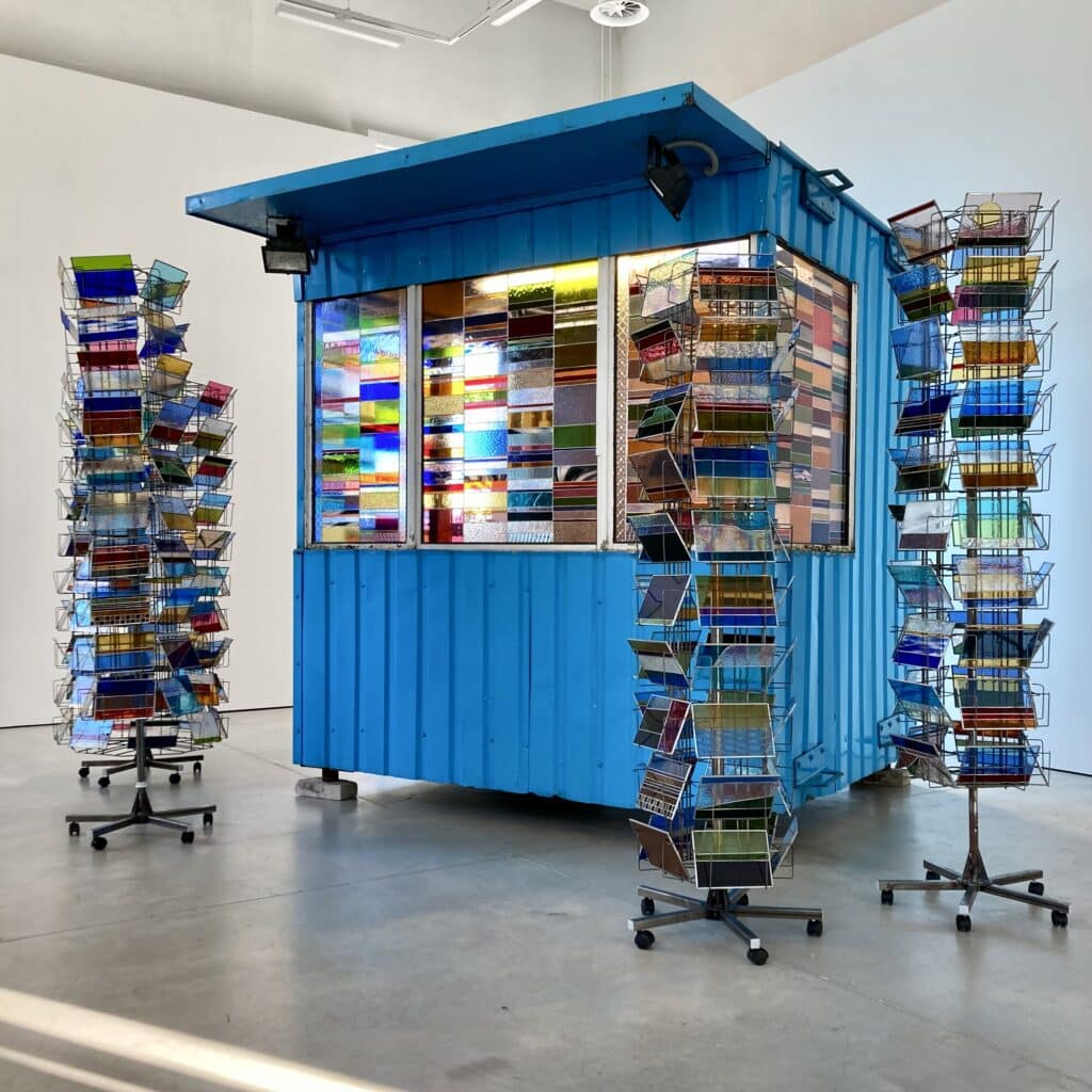 Daria Koltsova, Kiosk (2025) and Postcards from Home (2024–25), Courtesy of the artist