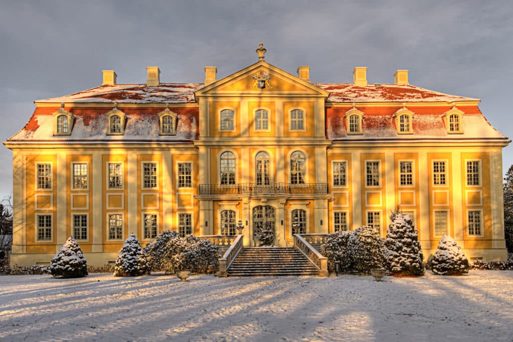Rammenau Baroque Castle in winter © Michael Klinger/Saxon Switzerland Tourism Association