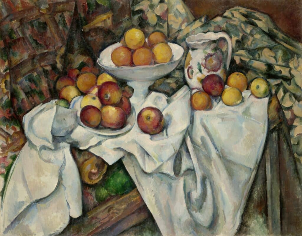 Paul Cezanne, Pommes et oranges (Äpfel und Orangen), um 1899, Öl auf Leinwand © GrandPalaisRMN (musée d'Orsay) / Hervé Lewandowski