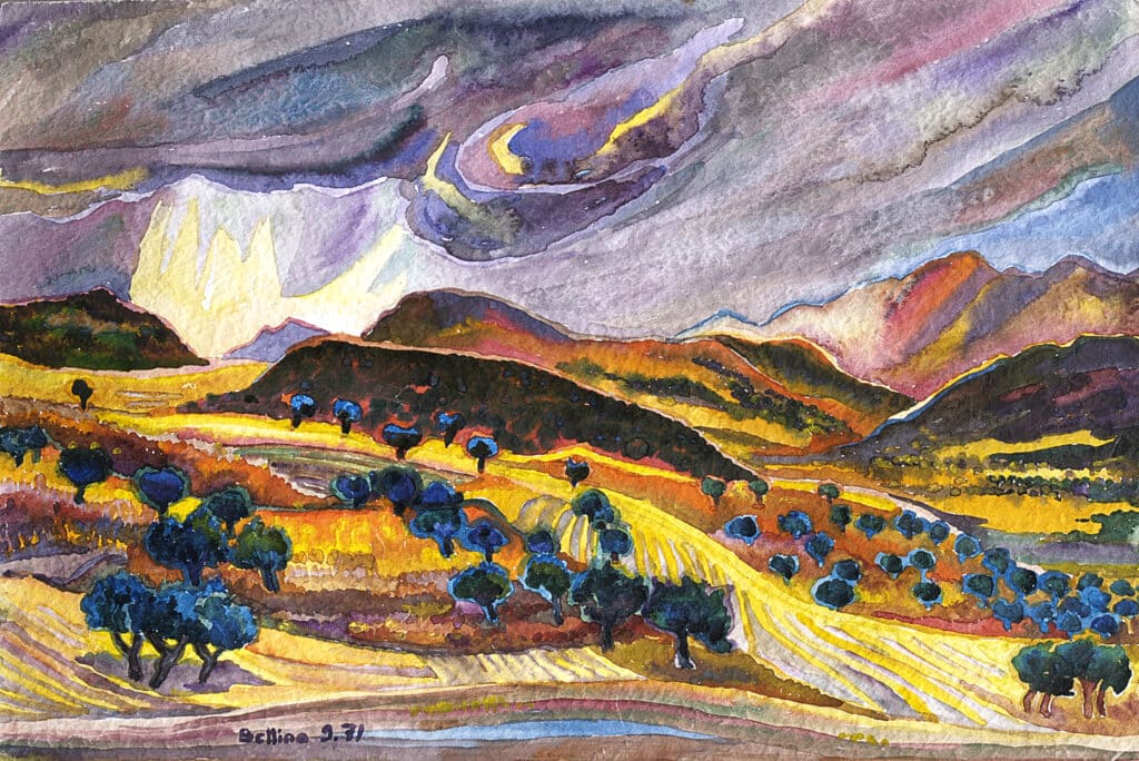 Bettina Heinen-Ayech, Sommergewitter in Algerien, 1971