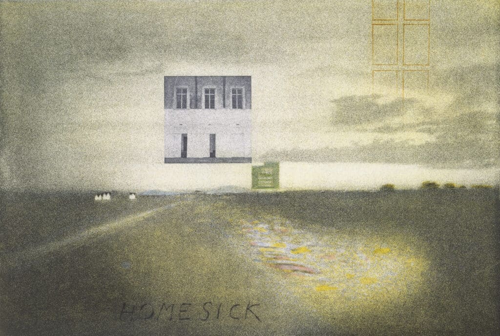 Pravoslav Sovak, Homesick, 1985–1993, print, watercolor © Pravoslav Sovak Foundation Hergiswil