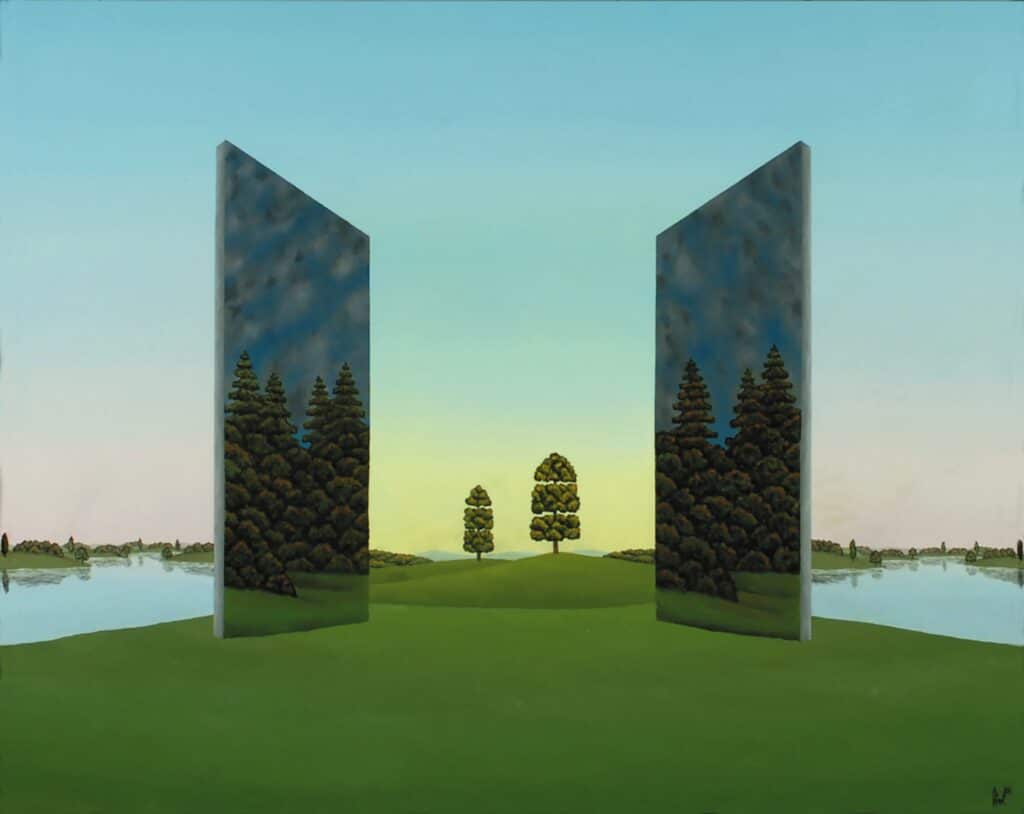 Franz Politzer, The Emphasized Center, 2024, oil painting © schaefer-schlehwein