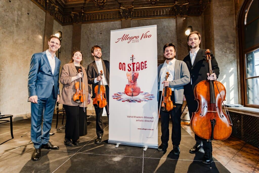 Artistic director Vahid Khadem-Missagh and the Kandinsky Quartet © Allegro Vivo