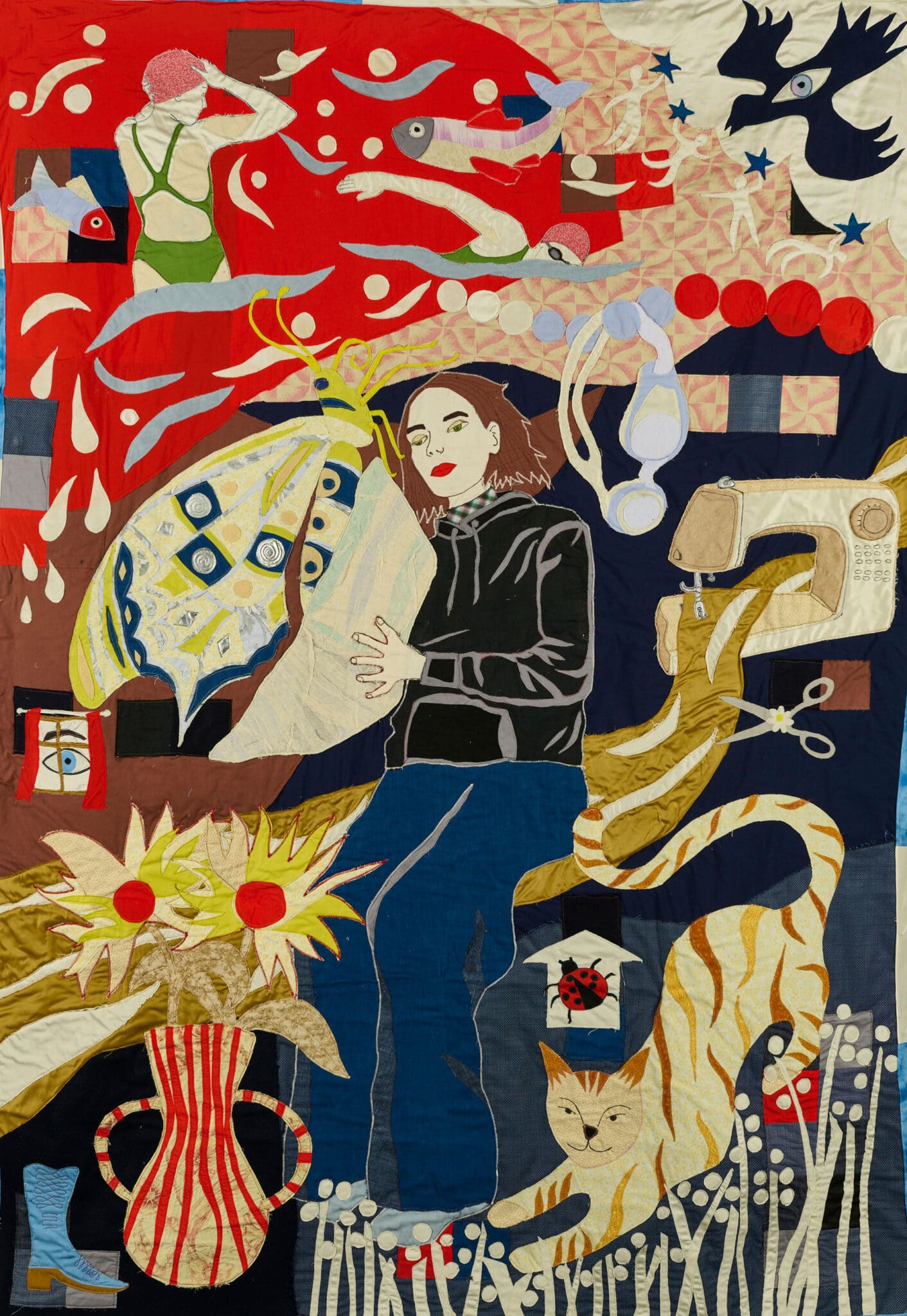 Charlotte-English, Vergessen ist ein Teil von mir, 2026, Textil, Städtische Wessenberg-Galerie Konstanz © Charlotte English, Foto Alexander-Stertzik